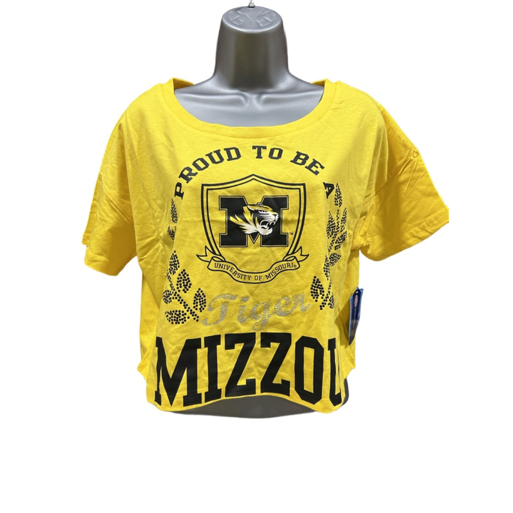 NWT E5 College Classics Mizzou Tigers women's crop top size small